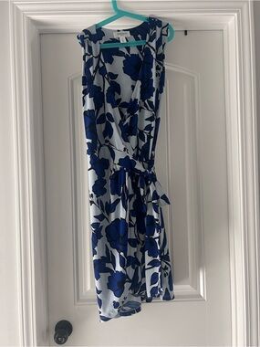 Motherhood Maternity Blue Floral Wrap Dress